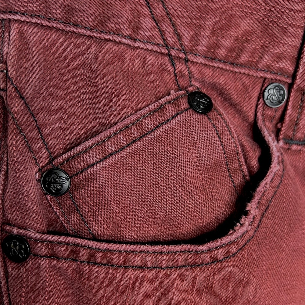 ⭐️ Rock & Republic Men’s Colburg Brick Red Straight Leg Y2K Jeans Size 30x32 - Picture 8 of 16